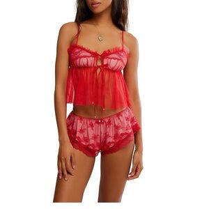 Free People Women's Nightcall Boudoir Top and Shorts
